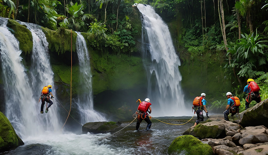 Waterfall Abseiling / Trekking in Sri Lanka